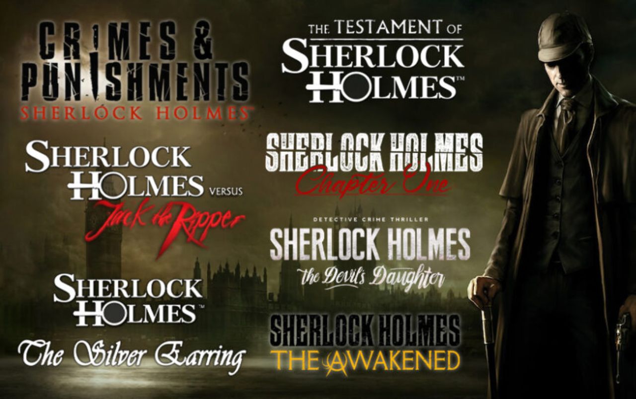 Combo 11 Game Sherlock Holmes Complete Adventures + Full DLC - Steam Offline Account